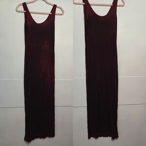 George Love Tie Dye Tank Dress Maroon Small